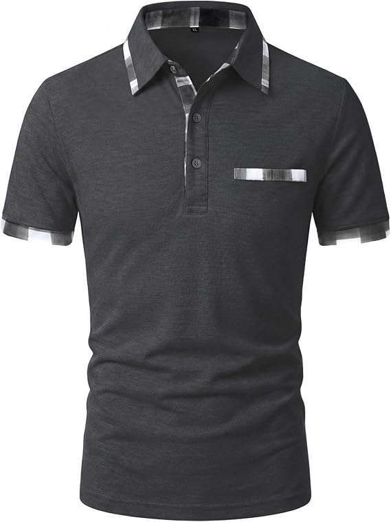GLESTORE Polo Shirt Men's Short Sleeve Golf Polo Shirt Men's Polo Shirts Summer Polo Shirts T Shirt