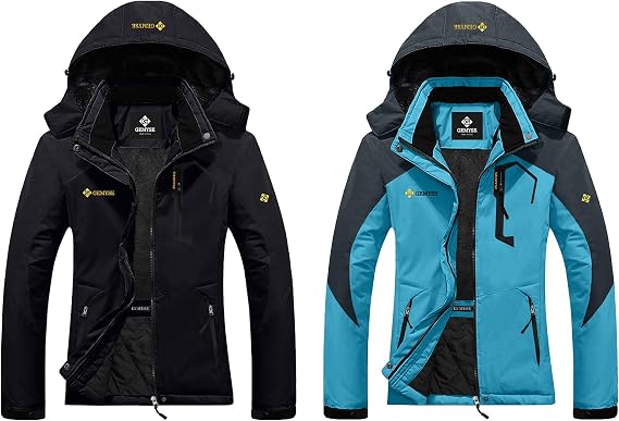 GEMYSE Women's Mountain Waterproof Ski Snow Jacket Winter Windproof Rain Jacket(Large)