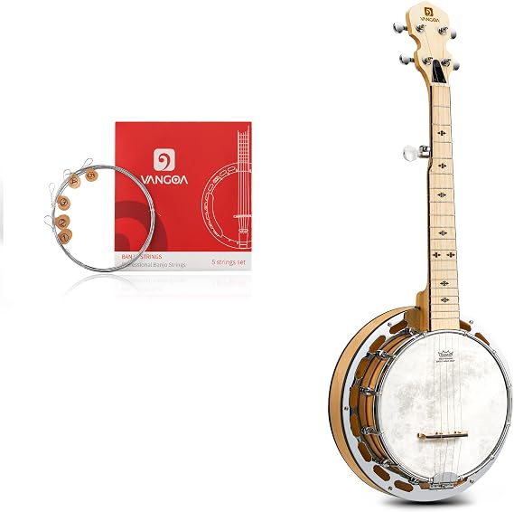 Vangoa Banjo with Tone Ring with String Set