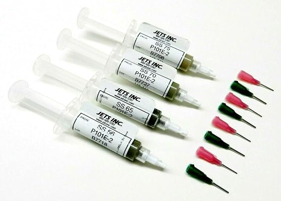 JTS Silver Solder Paste E-Soft Easy Medium & Hard 1/4 Toz. Syringe Soldering Paste Made in USA