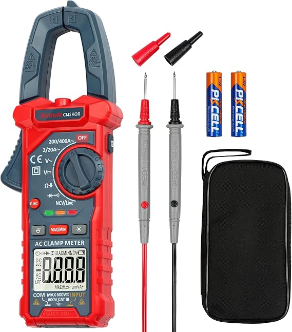 AstroAI Digital Current Clamp 2000 Counts Auto Range Current Meter NCV