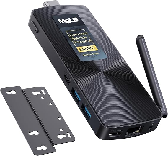 MeLE QuieterDL Dual LAN Fanless Mini PC, N100 4GB 128GB Mini Computer