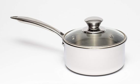 5006 Tri-Ply Saucepan with Glass Lid, 1.5L-16cm, Stainless Steel,Silver