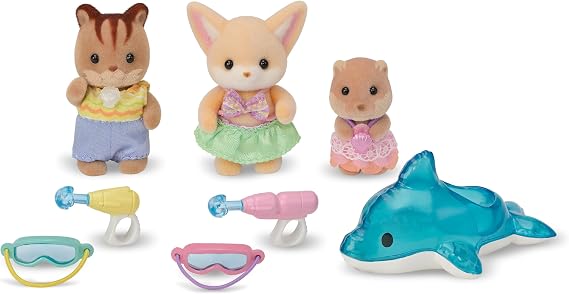 Calico Critters Kreş Arkadaşlar - Havuz Eğlenceli Üçlü