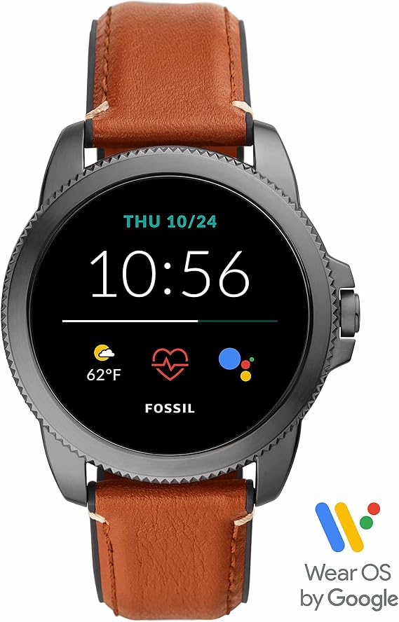 Fossil Men's Gen 5E 44mm Stainless Steel Touchscreen Smartwatch with Alexa, Speaker, Heart Rate, Activity Tracking and Smartphone Notifications