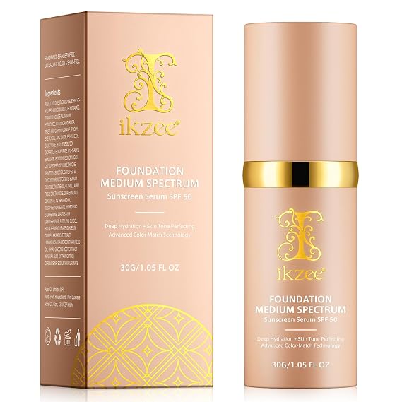 Color Changing Foundation 4-IN-1 Liquid Base Makeup Naturally Moisturizing Sunscreen Brightening Complexion Concealer Foundation 30ml