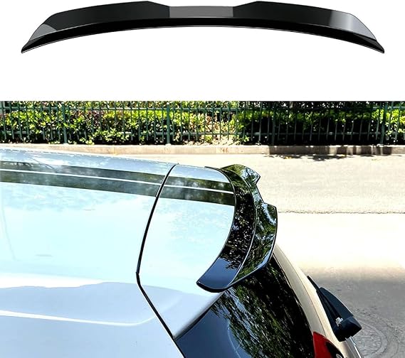 Car Rear Spoiler for Nissan Qashqai I (J10) 2007 2008 2009 2010 2011 2012 2013 2014, Rear Trunk Roof Spoilers Tail Wing Lip, Car Modification Styling Accessories,Bright Black