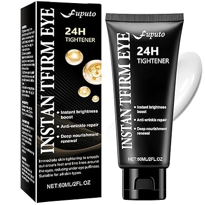 Retinol Eye Cream 60ML Brightening, Anti-Aging & Firming Under Eye Cream for Dark Circles, Eye Bags, Puffiness & Fine Lines, Deep Hydration for All Skin Types 1 Pack
