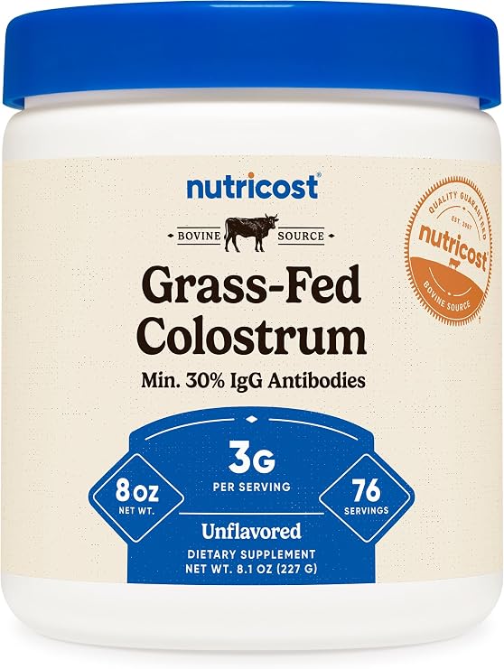 Nutricost Colostrum Powder 8 oz, from Bovine Colostrum, 76 Servings