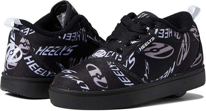 HEELYS Pro 20 Prints (Little Kid/Big Kid/Adult) Black/White/Grey 1 Little Kid M
