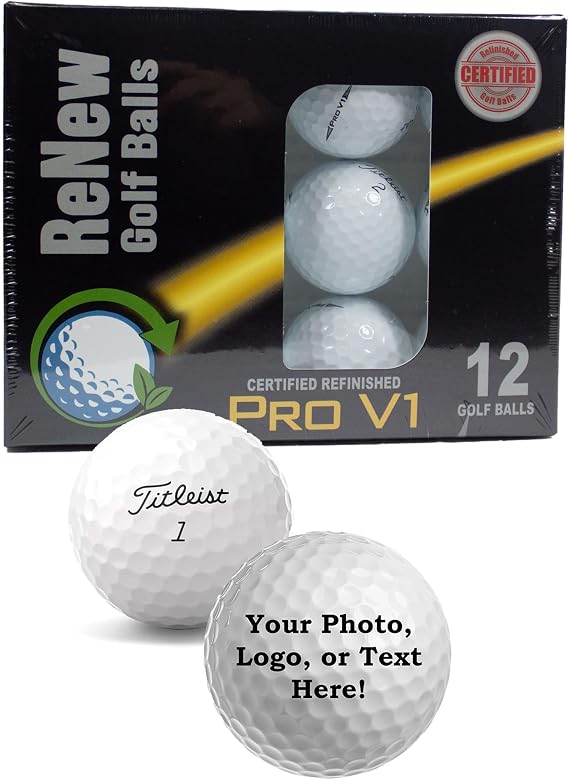 GBM Certified Refinished Titleist Pro V1 Personalized Golf Balls, 12-Pack