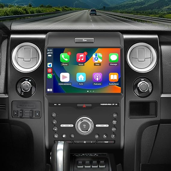 10.1 Inch Car Radio for Ford F150 2013 2014, Android 13 Stereo with Wireless CarPlay & Android Auto, DSP, BT, WiFi, SWC,MirrorLink [ 2G+64G ]