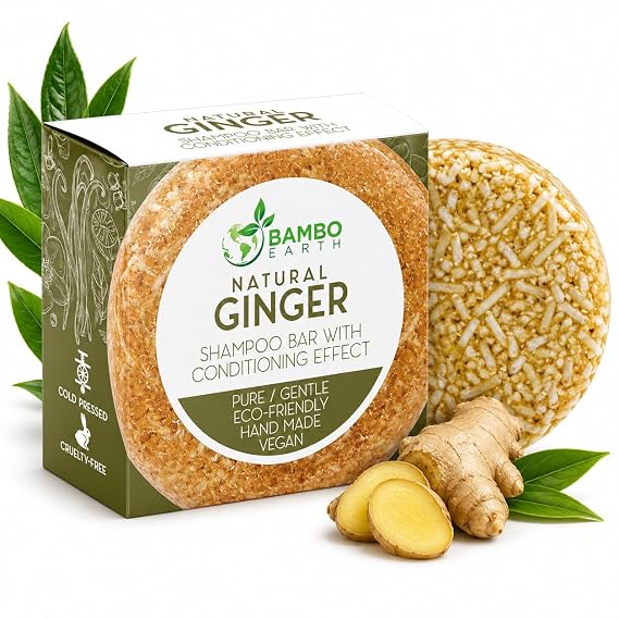 Shampoo Bars with Conditioning Effect - Solid Natural Biodegradable Ginger