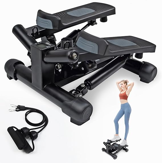 Primasole Steppers for Exercise at Home, Mini Stair Stepper with Resistance Bands, Twist Fitness Steppers with Max 330LBS Loading Bearing Portable Home Exercise Equipment.