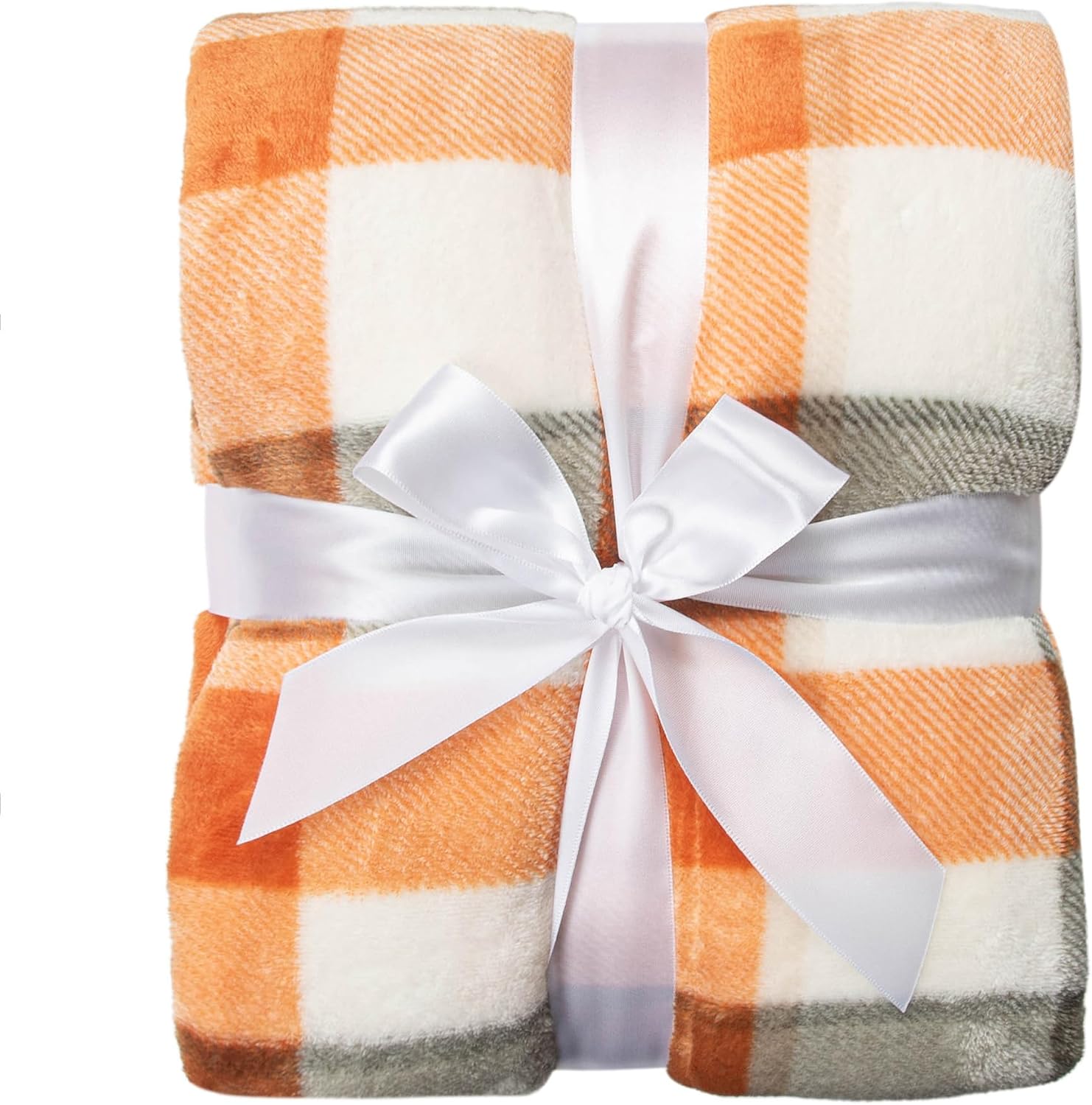 Premium Flannel Throw Blanket for Couch. Fleece Blanket for Bed. Plush Blanket. Super Soft, Fluffy, Fuzzy, Cozy Throw Blankets for Bed. Machine Washable Classic Plaid