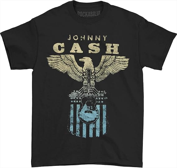 Johnny Cash Men's JC Eagle T-Shirt XX-Large Black