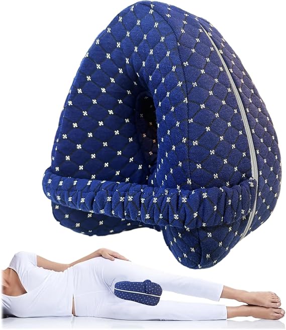 Gonggi Knee Pillow for Sleeping on Side, Revoget Alignment Knee Pillow, Memory Foam Leg Spine & Hip Support Pillow Cushion for Side Sleepers, Joints Pain & Pregnancy
