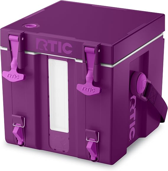 RTIC Halftime 3 Gallon Water Cooler Dispenser Dual Taps, Berry Jam | Insulated Beverage Dispenser for Sports, Parties, Camping, BBQ and Picnics, Dual Taps, Stackable, BPA Free