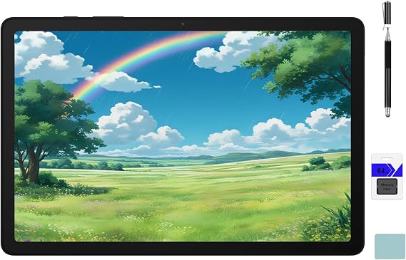 Samsung Galaxy Tab A9+ 10.9 Inch 128GB Android Tablet Large Screen Quad Speaker Upgrade Chipset Multi-Window Display Slim Lightweight Durable Design Graphite with Accessories