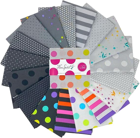 Tula Pink Graywork Charm Pack 42 5-inch Squares FreeSpirit Fabrics