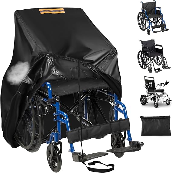 Wheelchair Cover 420D Outdoor Waterproof, for Power Chairs & Walkers