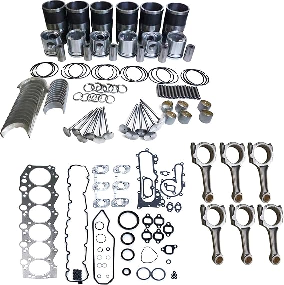 1HZ Engine Overhaul Rebuild Kit & 6PCS Connecting rod fits for Landcruiser HZJ75 HZJ80 (Number of Valves: 12V)