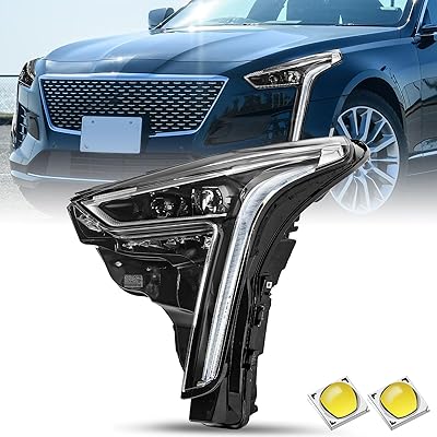 SOCKIR Fits for 2019 2020 2021 Cadillac CT6 Headlight Replacement Projector Headlamp Assembly Left Driver Side