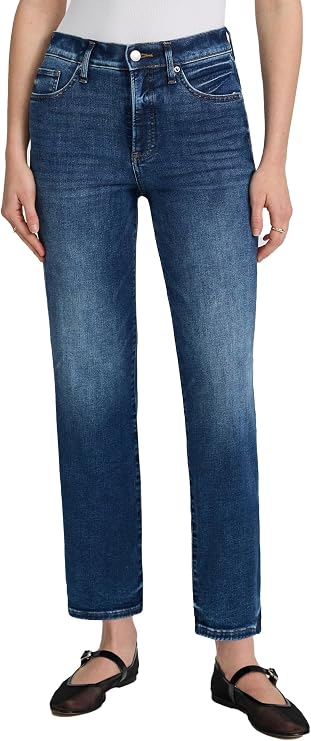 EXPRESS Women's High-Rise Straight Ankle Medium Wash Jeans