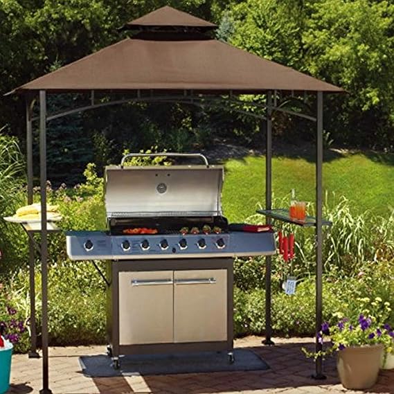 Coen Sunjoy Original Manufacturer Replacement Canopy for 8X5 Grill Gazebo (5X8 Ft) L-GZ238PST-11F Sold at Walmart US