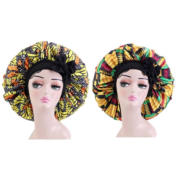 Satin Bonnet for Black Women Silk Bonnet for Hair Satin Bonnet for Sleeping Head Scarf Satin Lined Head Wrap