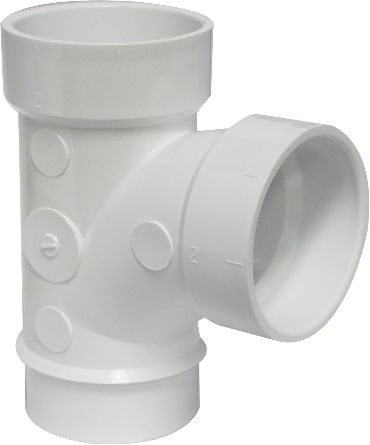 Canplas 195152L PVC DWV Street Sanitary Tee, 2-Inch, White