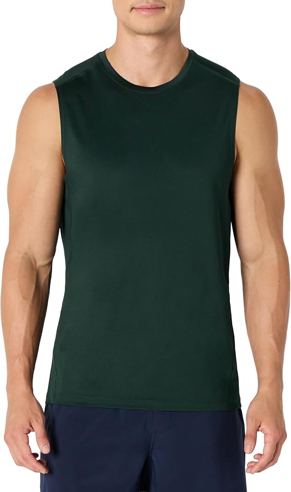 Amazon Essentials Men's Active Quick Dry Moisture-Wicking Tech Stretch Lightweight Sleeveless Muscle Shirt