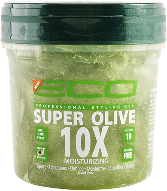 Eco Style Professional Styling Gel Super Olive Oil 10x Moisturising 8oz