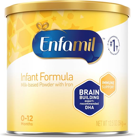 Enfamil Infant Formula, Milk-based Baby Formula with Iron, Omega-3 DHA & Choline, Powder Can, 12.5 Oz