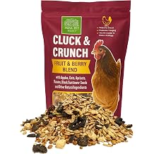 Small Pet Select - Cluck & Crunch Fruit & Berry Blend Premium Foraging Treat, Dry or Porridge Form - 600g Pouch