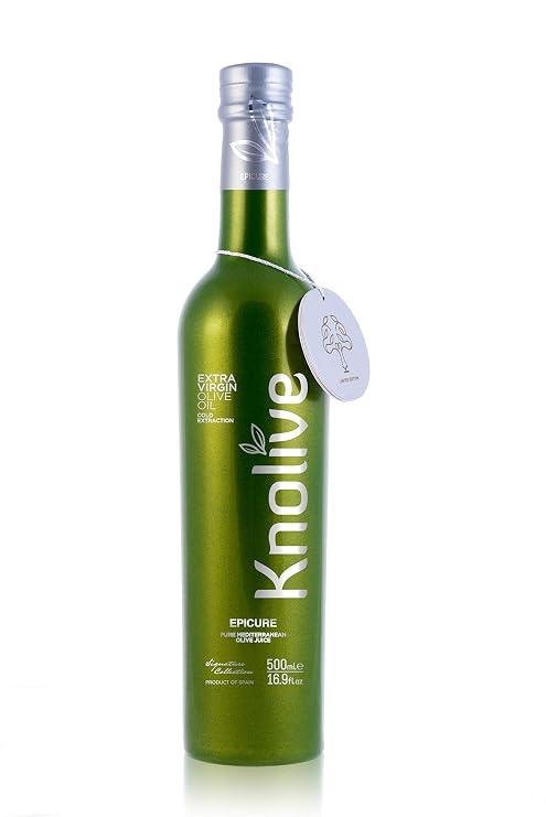 Knolive Epicure | Ranked No1 | World s Best Extra Virgin Olive Oil | Fresh Harvest 2019 / 2020 | Award Winner Spanish EVOO | First Cold Pressed | Gift | 16.9 floz (500 ml)