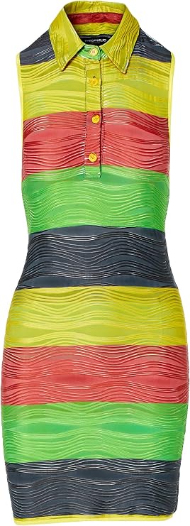 Rasta Printed Backless Mini Dress