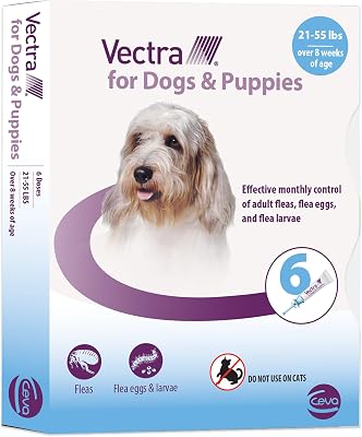 Vectra for Dogs & Puppies Flea Treatment & Prevention for Medium Dogs 21-55 lbs. 3-Month Supply