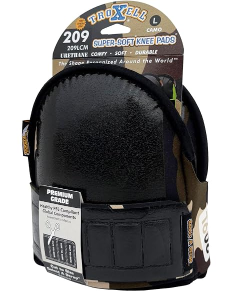 TROXELL USA - Super-Soft Camouflage Kneepads (Large Size/Bagged in Pairs)