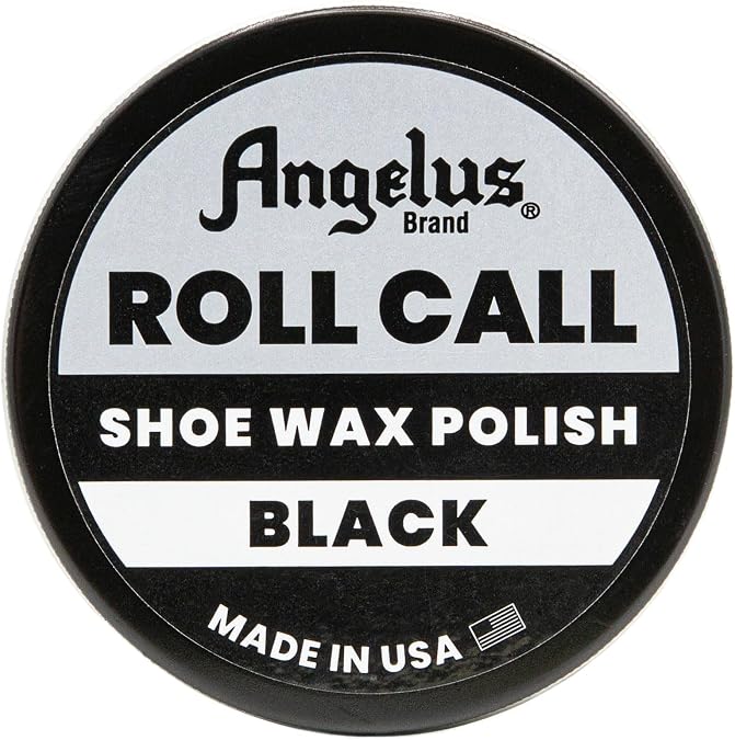 Angelus Black Shoe Polish - High Shine Paste Wax Polish