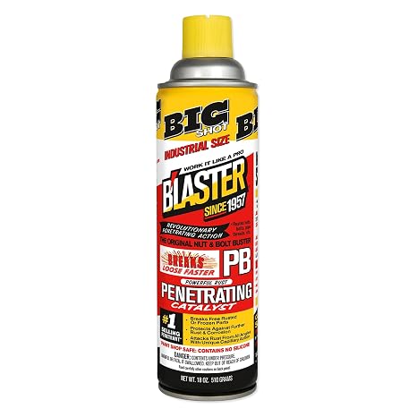 PB Blaster Penetrating Oil Spray, Big Shot 18 oz Aerosol Cans (1-Pack) Rust Remover & Bolt Loosener for Stuck Nuts, Bolts & Rusted Parts Penetrating Catalyst for Automotive & Mechanical Use