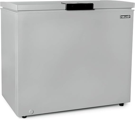 Newair 6.7 Cu. Ft. Chest Freezer with Removable Basket, Quiet Deep Freezer, Digital Temperature Control, Top Open Door Alarm, Fast Freeze Mode, Compact Freezer, Garage Storage, Cool Gray