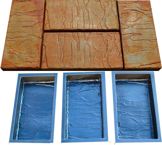 SvitMolds Sold Set 6 Piece Design Concrete MOLDS for Paving Brick Slab Patio Garden Path Mould#S23