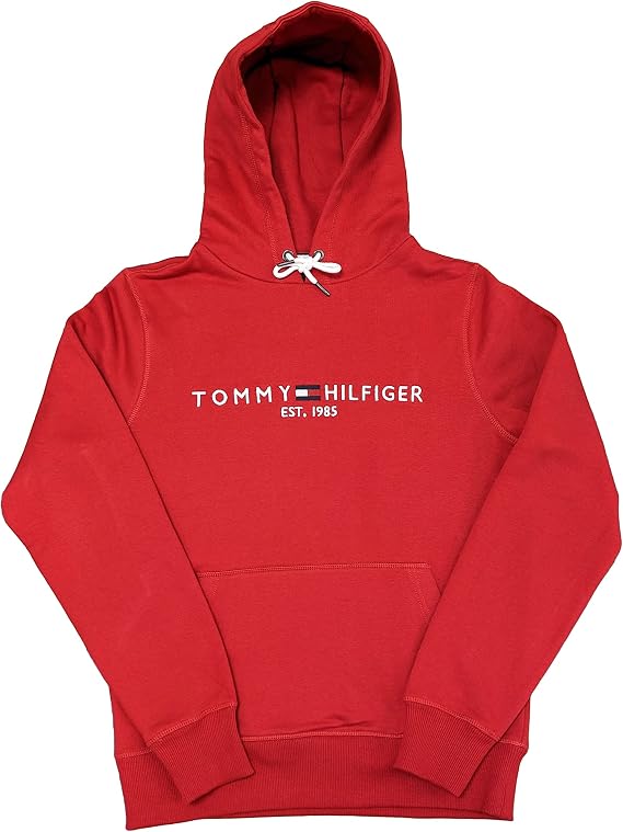 Tommy Hilfiger Men's Fleece Lined Logo Hoodie Black
