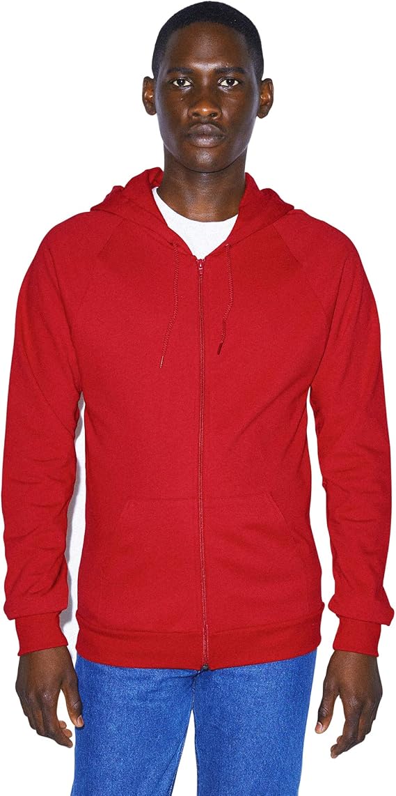 American Apparel Men's California Fleece Long Sleeve Zip Hoodie