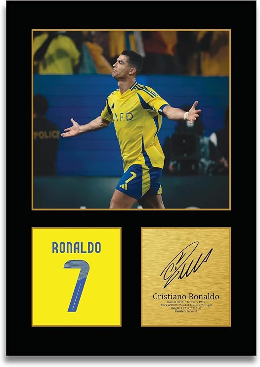 HWC Trading Cristiano Ronaldo Al Nassr Gifts Printed Signed Autograph Picture for Football Fans and Supporters (ID-005008) - A4 Print Only