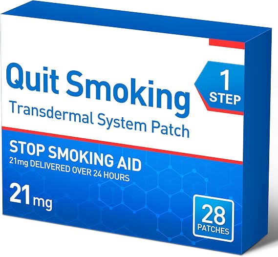 Quit Smoking Patches Step 1 to Help Stop Smoking, 21mg Stop Smoking Aids That Work Patches, Easy and Effective to Quit Smoking 28 Patches