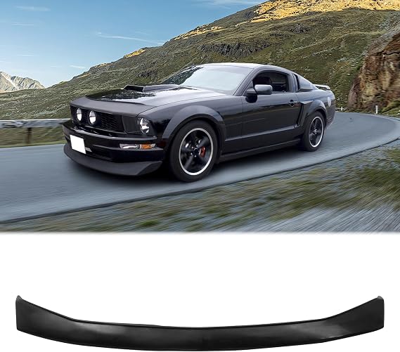 FREEMOTOR802 Front Lip Fits 2005-2009 Ford Mustang V6, CVN Style, Unpainted | PU, Front Bumper Chin Lip Spoiler, Air Dam Valance Splitter, Aggressive Look, Aerodynamic Styling, 1PC