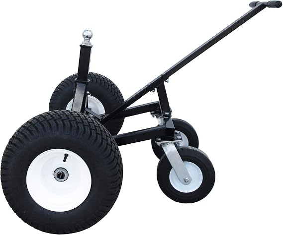 Adjustable Heavy Duty Durable Steel Trailer Dolly 1500 Pound Load Capacity with Flat Free Tires for Boats, Utility, Cargo, Black
