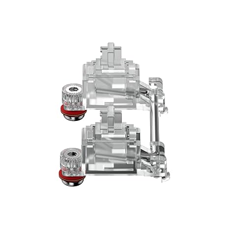 GATERON PC Screw in Crystal Stabilizer RGB Set for 60% Layout Keyboard